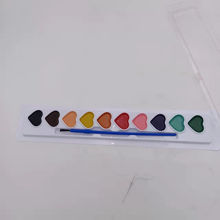 10 Colors Watercolor Paint Set with Paint Brushes for Kids and Adults