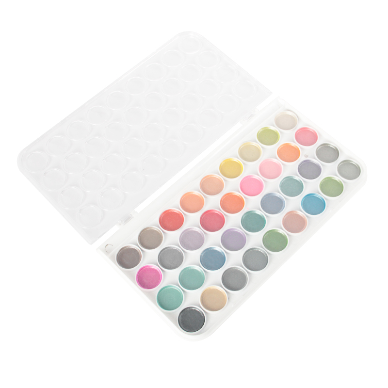 What are the benefits of using a 36 color metallic watercolor set?